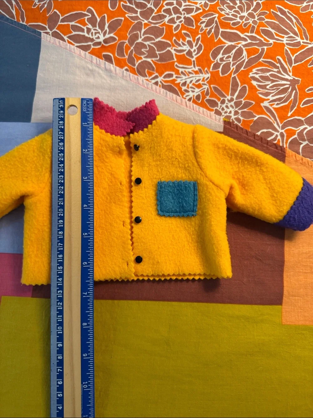 Vintage American Girl Pleasant Co Doll 1996 First Day Yellow Coat Fleece Jacket